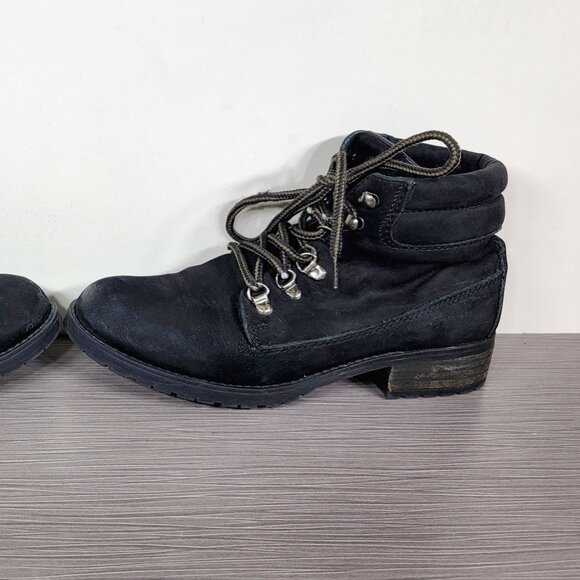 Steve Madden Gentra Lace-up Combat Boot, Black Leather, Womens Size 8.5 M - Picture 9 of 15